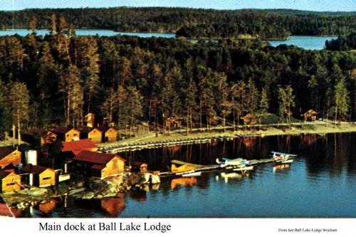 main dock at ball lake lodge